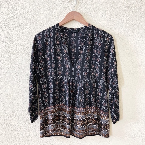 Madewell Silk Bohème Popover Shirt in Burnished Floral XS - Picture 4 of 5